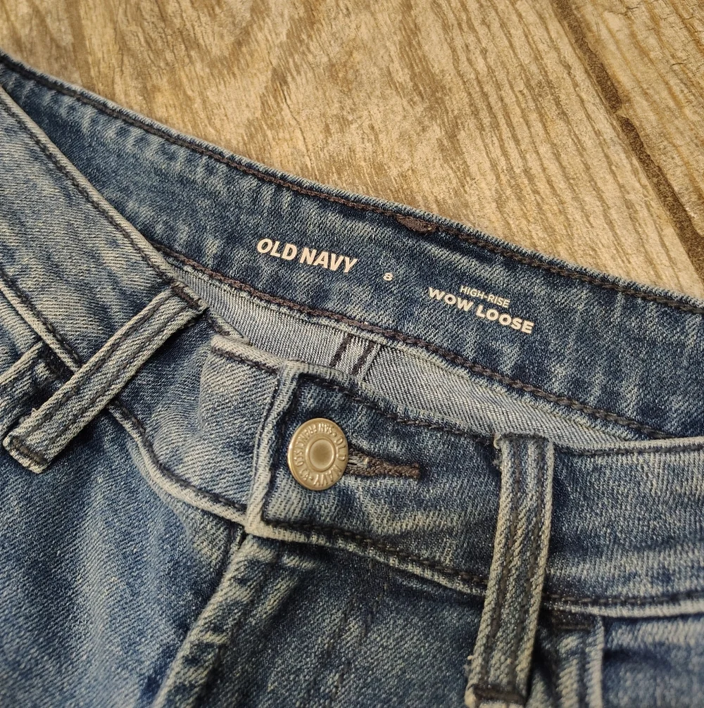 Old Navy Wow Loose Wide Leg High Rise Denim Jeans - Picture 9 of 11